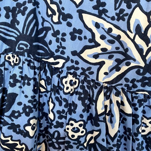 Sail to Sable Blue Floral Mini Dress (M) - Picture 5 of 10